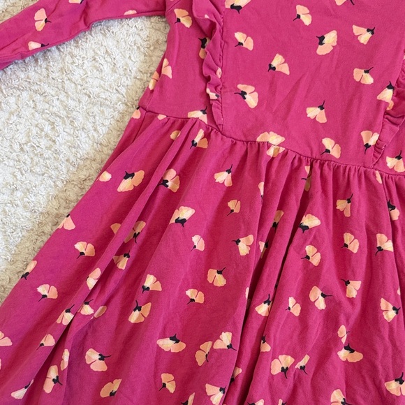 Tea Collection Ruffle Shoulder Ballet Dress in Gingko Pattern - Picture 4 of 9